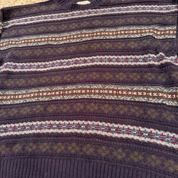 St. John’s Bay Cotton Acrylic Blend Grandpa Knit Y2K Retro Pattern Sweater Sz.XL - Picture 3 of 8